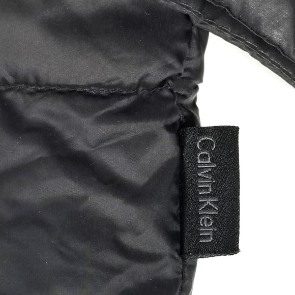 Calvin Klein Puffer Lightweight Duck Down Men's Large Black Jacket Coat - Picture 5 of 9